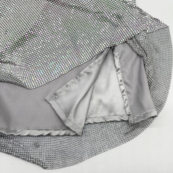 House of Harlow 1960 Rhinestone Mini Dress Womens Medium Disco Iridescent Club - Picture 6 of 9